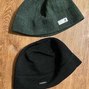 Kangol Black and grey Beanie Set